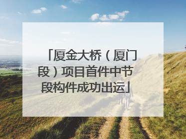 厦金大桥（厦门段）项目首件中节段构件成功出运