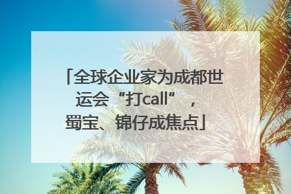 全球企业家为成都世运会“打call”，蜀宝、锦仔成焦点