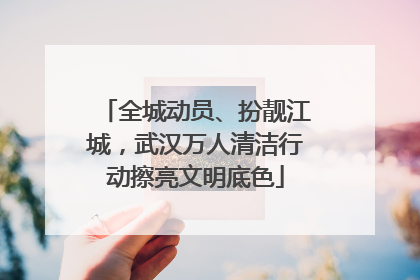 全城动员、扮靓江城，武汉万人清洁行动擦亮文明底色