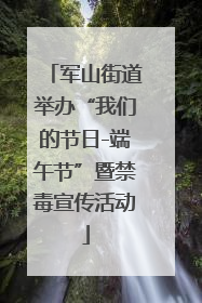 军山街道举办“我们的节日-端午节”暨禁毒宣传活动