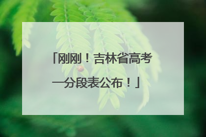 刚刚！吉林省高考一分段表公布！