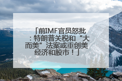前IMF官员怒批：特朗普关税和“大而美”法案或重创美经济和股市！