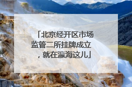 北京经开区市场监管二所挂牌成立，就在瀛海这儿