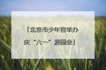 北京市少年宫举办庆“六一”游园会