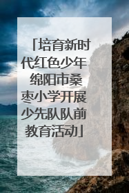 培育新时代红色少年 绵阳市桑枣小学开展少先队队前教育活动