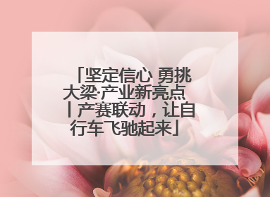坚定信心 勇挑大梁·产业新亮点丨产赛联动，让自行车飞驰起来