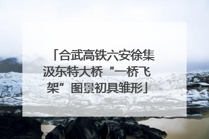 合武高铁六安徐集汲东特大桥“一桥飞架”图景初具雏形