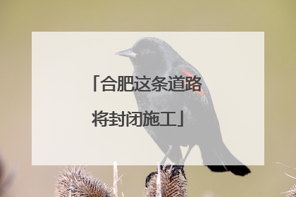 合肥这条道路将封闭施工