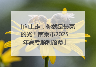 向上走，你就是最亮的光！南京市2025年高考顺利落幕
