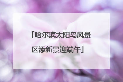 哈尔滨太阳岛风景区添新景迎端午