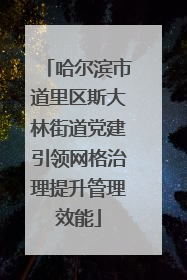 哈尔滨市道里区斯大林街道党建引领网格治理提升管理效能