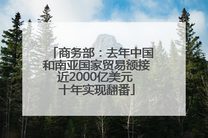 商务部：去年中国和南亚国家贸易额接近2000亿美元 十年实现翻番
