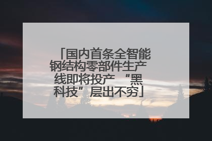 国内首条全智能钢结构零部件生产线即将投产 “黑科技”层出不穷