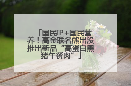 国民IP+国民营养！高金联名熊出没推出新品“高蛋白黑猪午餐肉”