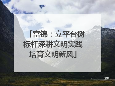 富锦：立平台树标杆深耕文明实践培育文明新风