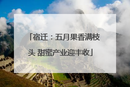 宿迁：五月果香满枝头 甜蜜产业迎丰收