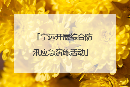 宁远开展综合防汛应急演练活动