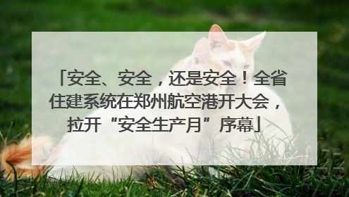 安全、安全，还是安全！全省住建系统在郑州航空港开大会，拉开“安全生产月”序幕