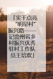 实干点亮“明星村”振兴路——记贵州省乡村振兴优秀驻村工作队员王培欢