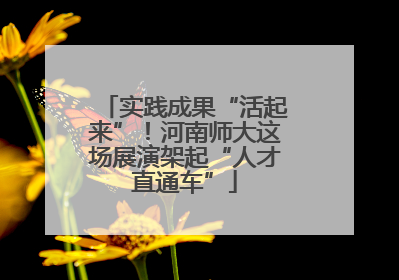 实践成果“活起来”！河南师大这场展演架起“人才直通车”