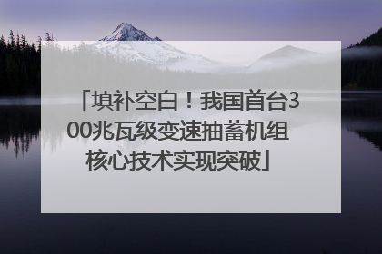 填补空白！我国首台300兆瓦级变速抽蓄机组核心技术实现突破