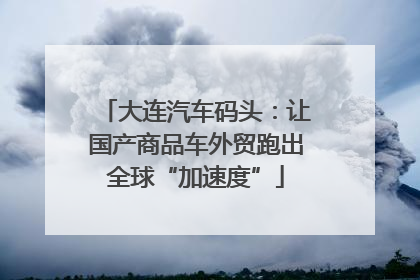大连汽车码头：让国产商品车外贸跑出全球“加速度”
