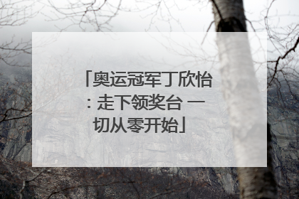 奥运冠军丁欣怡：走下领奖台 一切从零开始
