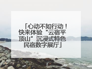 心动不如行动！快来体验“云宿平顶山”沉浸式特色民宿数字展厅