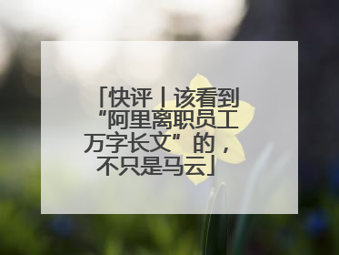快评丨该看到“阿里离职员工万字长文”的，不只是马云
