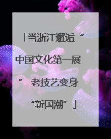 当浙江邂逅“中国文化第一展” 老技艺变身“新国潮”