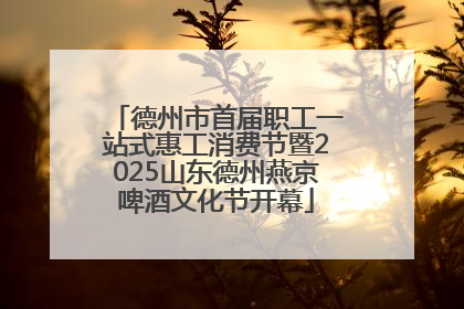 德州市首届职工一站式惠工消费节暨2025山东德州燕京啤酒文化节开幕