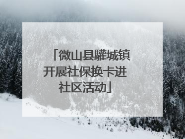 微山县驩城镇开展社保换卡进社区活动