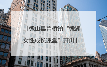 微山县鲁桥镇“微湖女性成长课堂”开讲