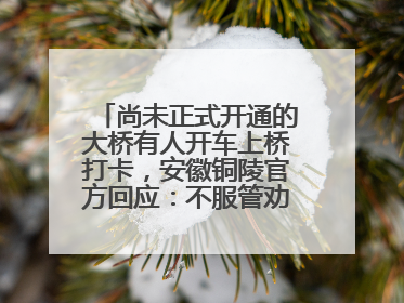 尚未正式开通的大桥有人开车上桥打卡，安徽铜陵官方回应：不服管劝擅自进入，已采取措施