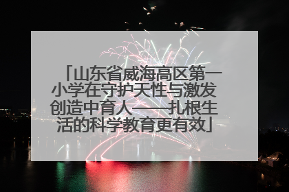 山东省威海高区第一小学在守护天性与激发创造中育人——扎根生活的科学教育更有效