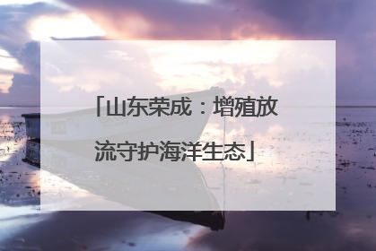 山东荣成：增殖放流守护海洋生态