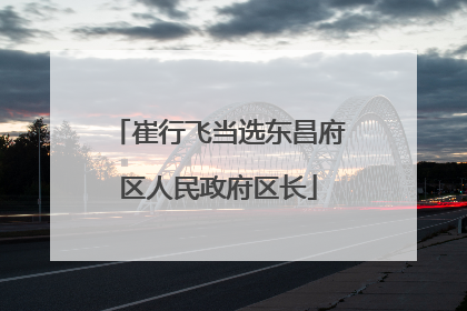 崔行飞当选东昌府区人民政府区长