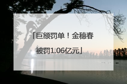 巨额罚单！金穗春被罚1.06亿元