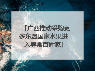 广西推动采购更多东盟国家水果进入寻常百姓家