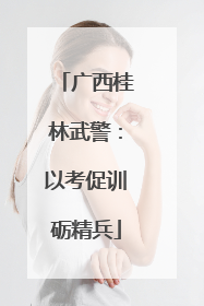 广西桂林武警：以考促训砺精兵