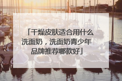 干燥皮肤适合用什么洗面奶，洗面奶青少年品牌推荐哪款好