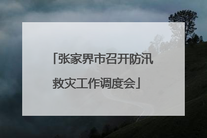 张家界市召开防汛救灾工作调度会