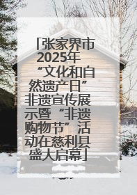 张家界市2025年“文化和自然遗产日”非遗宣传展示暨“非遗购物节”活动在慈利县盛大启幕