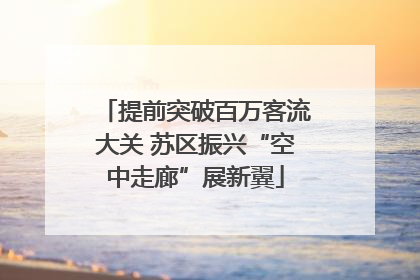 提前突破百万客流大关 苏区振兴“空中走廊”展新翼