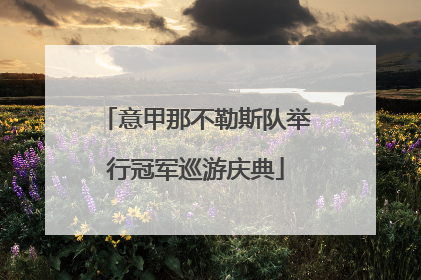 意甲那不勒斯队举行冠军巡游庆典