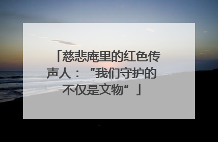 慈悲庵里的红色传声人：“我们守护的不仅是文物”
