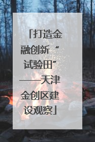 打造金融创新“试验田”——天津金创区建设观察