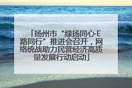 扬州市“绿扬同心·E路同行”推进会召开，网络统战助力民营经济高质量发展行动启动