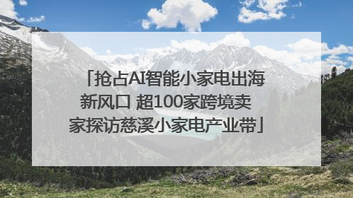 抢占AI智能小家电出海新风口 超100家跨境卖家探访慈溪小家电产业带