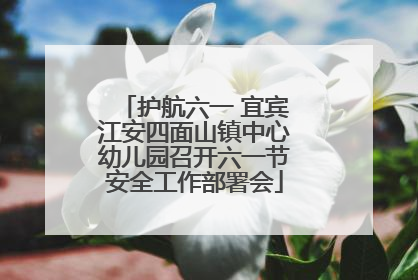 护航六一 宜宾江安四面山镇中心幼儿园召开六一节安全工作部署会